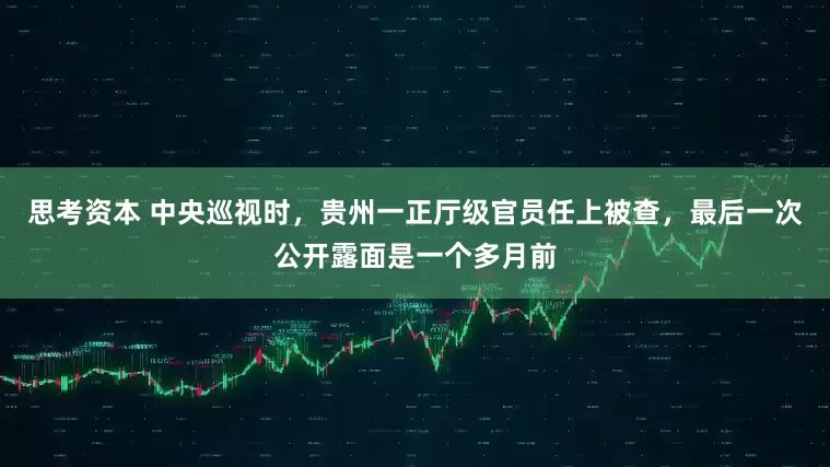 思考资本 中央巡视时，贵州一正厅级官员任上被查，最后一次公开露面是一个多月前