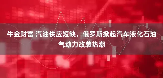 牛金财富 汽油供应短缺，俄罗斯掀起汽车液化石油气动力改装热潮